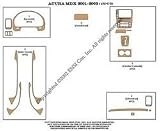 Acura MDX Vinyl Dash Trim Kit 01-04 - 18 pieces - Solid Red