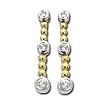 Two Tone Stylish Rope Diamond Dangling Earrings