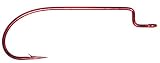 Daiichi Offset Worm Hook Size: 1/0; Color: Bleeding Bait Red (D30Z)