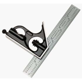 Tools: Starrett C33H 6 4R 6 Inch Combination Square with Forged and Hardened Steel Head