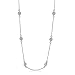 Sterling Silver Cubic Zirconia By The Yard Necklace Chain in 18 inch - Ideal Gift For Mother, For Her, Birthday, Anniversary, Bridal, Wedding, Engagement