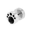 FAKE PLUG WITH CRYSTALS (BLACK) Gauge: 16 Sold as a Pair FAKE PLUG WITH CRYSTALS (BLACK) Gauge: 16 Sold as a Pair