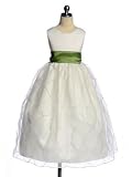 Apparel : Organza Gathered Flower Girl Dress