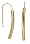 14k Yellow Gold Stick Tube Drop Earrings