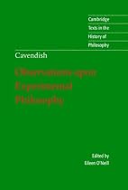 Margaret Cavendish: Observations upon Experimental Philosophy (Cambridge Texts in the History of Philosophy)