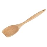 Mario Batali 13 inch Flat End Spoon, Solid Beechwood
