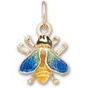 14kGold Enameled Bee Charm