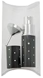 Fantasia - 46065 - Vaporisateur de poche avec entonnoir argenté dans pochette cadeau - Contenance 10 ml - Noir (Import Allemagne)