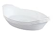 HIC Porcelain Oval Au Gratin 10-inch Set of 3