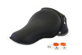 Motorcycle Black Leather Buddy Seat with Skirt