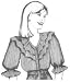 Double ruffled V-neck button up blouse 2333 in Assorted Colors and Sizes