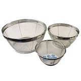 3 piece Stainless Steel Mesh Strainer Set