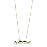 MINX Its a Go The Disguise Mustache Necklace Silver