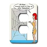 Rich Diesslins Funny General - Editorial Cartoons - Issues of the Real Spiderman - Cleaning - Light Switch Covers - 2 plug outlet cover