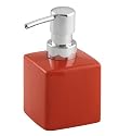 Wenko 17847100 Ceramic Soap Dispenser Square red