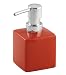 Wenko 17847100 Ceramic Soap Dispenser Square red