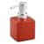 Wenko 17847100 Ceramic Soap Dispenser Square red