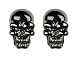 EVIL SKULL STUD EARRINGS, SS-2377