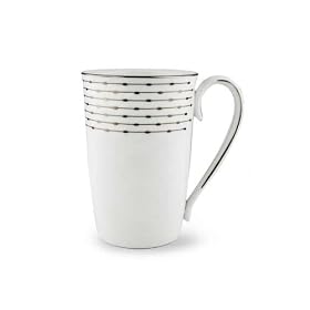 Lenox Grand Central Bone China Platinum Banded Accent Mug by Lenox