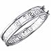 14kt White Gold Greek Key Bangle Bracelet