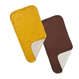 Baby Soy Oh Soy Set of 2 Burp Cloths - Cocoa & Sunshine-O/S Months
