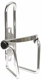 Pyramid Non-Mar Alloy Bicycle Water Bottle Cage with Button, Silver