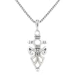Celtic Knot PROTECTION Pendant in Sterling Silver on a 24" Oxidized Round Box Chain for Men or Women, #8203