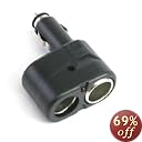 KMS - Car Multiple Cigarette Socket Two-outlet 12 volt DC Adapter