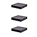 WELLAND (TM Chicago Floating Wall Shelves, 10 Inches, Set of 3, Black
