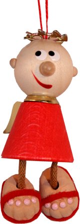 Schutzengel Charly zum Aufhängen rot