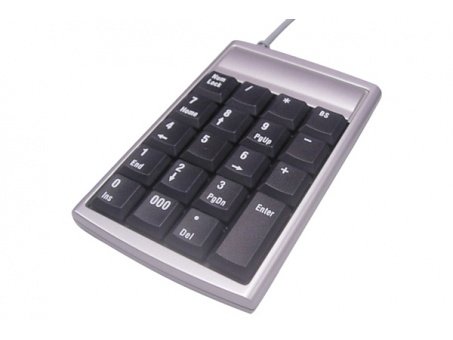 New USB Mobile Mini Keypad with 2 Port USB Hub 19 keys keypad layout