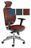 Adroit Lorraine Task Armchair Headrest Mesh Back H760mm W500xD470xH420-490mm Red