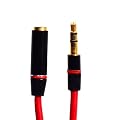 Rouge 3.5mm F / M 1,3 m de c�ble rallonge audio pour Monster Solo Monster Beats Studio HD D (Rouge)