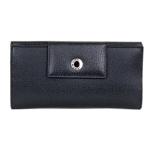 Buy Ladies Tri-Fold Blue Palladium Pig Skin Wallet: Blue Palladium Wallet by Bulgari