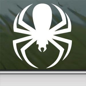 Spiderman Spider White Sticker Decal Car Window Wall Macbook Notebook Laptop Sticker Decal