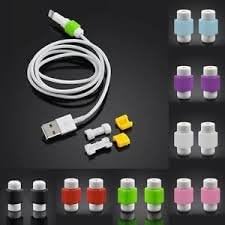 Ktapes White Color 6 Pairs Charging Cable Protector Saver-apple Iphone USB Lightning Cable Protector-protect Your OEM USB Data Cord for 4 4s 5 5c 5s 6 6+ 6s 6s+ Plus Phone, Ipod &amp; Ipad