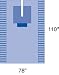 [Item]: EENT Split Drape [Additional Info]: . Drape dimensions, 78" x 110" Absorbent reinforcement, 23" x 23" Split with adhesive, 3 1/2" x 24" Instrument pad Velcro style line holders