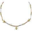 Tricolor Star Gold Necklace