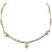 14Kt. Yellow, White Rose Gold. Tricolor Star Gold Necklace