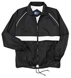 Sport-Tek - Colorblock Nylon Jacket Black/White/Black-M