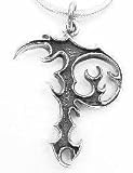 GOTHIC Letter Initial P Sterling Silver Charm Pendant