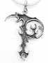 GOTHIC Letter Initial P Sterling Silver Charm Pendant