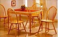 Natural Finish Dining Set With Terracotta Tile