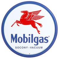 Cover image : Mobilgas Round Metal Sign