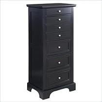 Home Styles Bedford Lingerie Chest , Jewelry Armoire in Black Finish