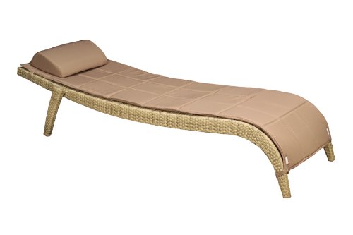 Rattan Liege Elfenbein Möbel Gartenmöbel Gartenliege Neu