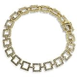 14k Gold Linked Squares Diamond 2 2/5ct Bracelet