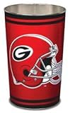Georgia Bulldogs ( University Of ) NCAA 15 Inches Metal Trash Can/Waste Basket