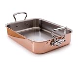 Mauviel Cuprinox Style 16-by-12-Inch, 8-1/2-Quart Copper Roasting Pan
