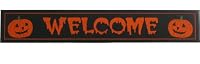 Welcome with Pumpkins Flat Edge 3x18